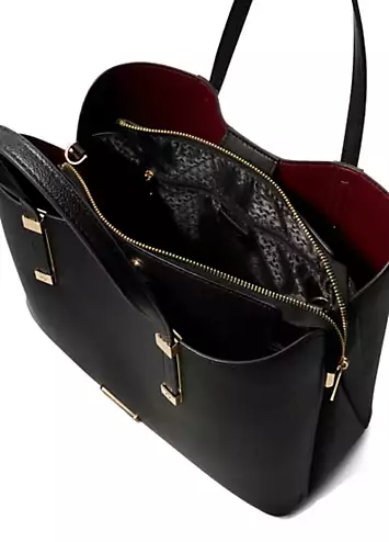 Dune London Black Dorry Medium Tote Bag | Kaleidoscope