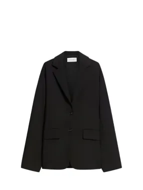 ECRU single breasted wool blazer, black