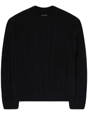 Edwin Twisted Crew Neck Sweater Black