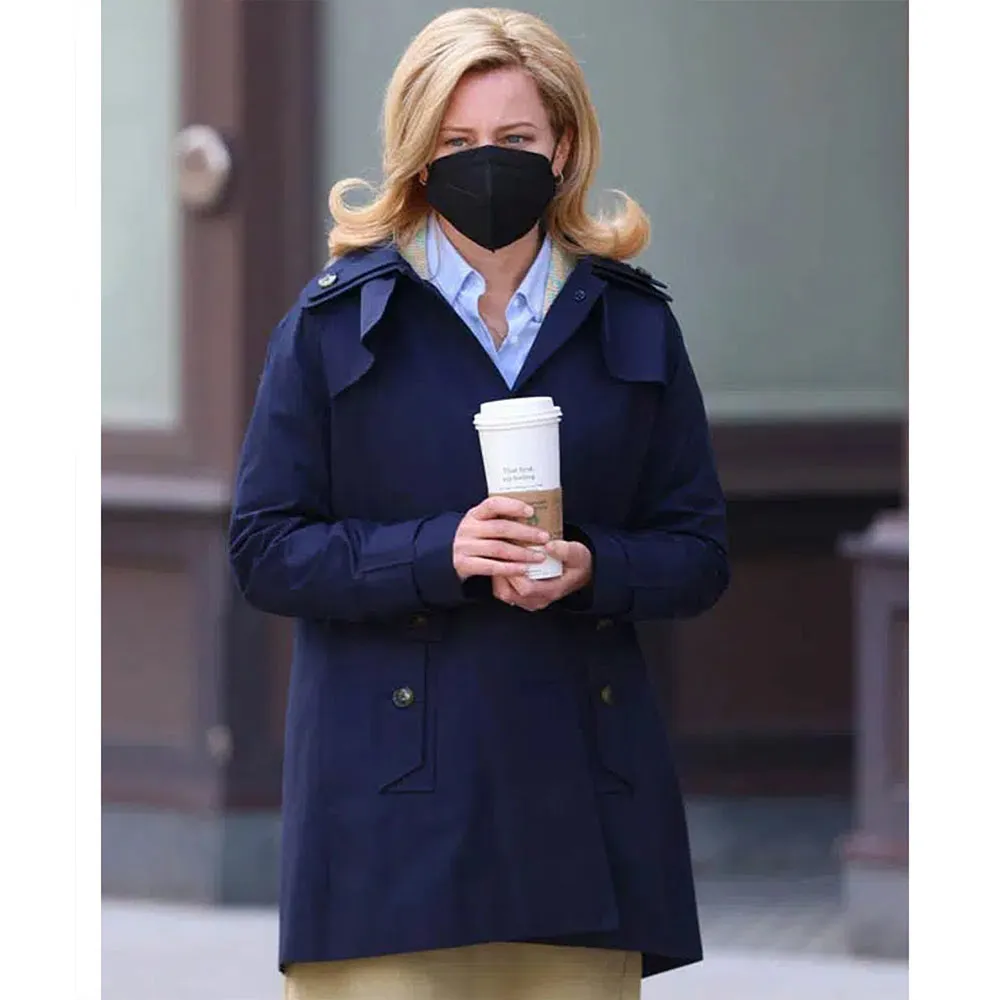 Elizabeth Banks Call Jane Blue Cotton Coat