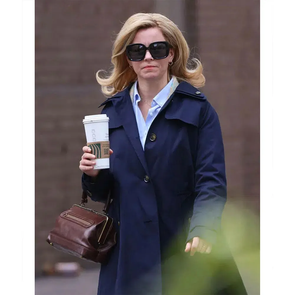 Elizabeth Banks Call Jane Blue Cotton Coat