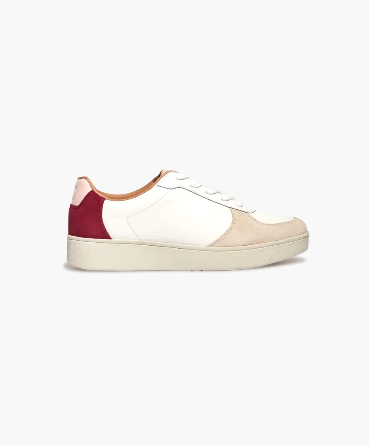 FitFlop Rally Leather/Suede Panel Sneakers Red