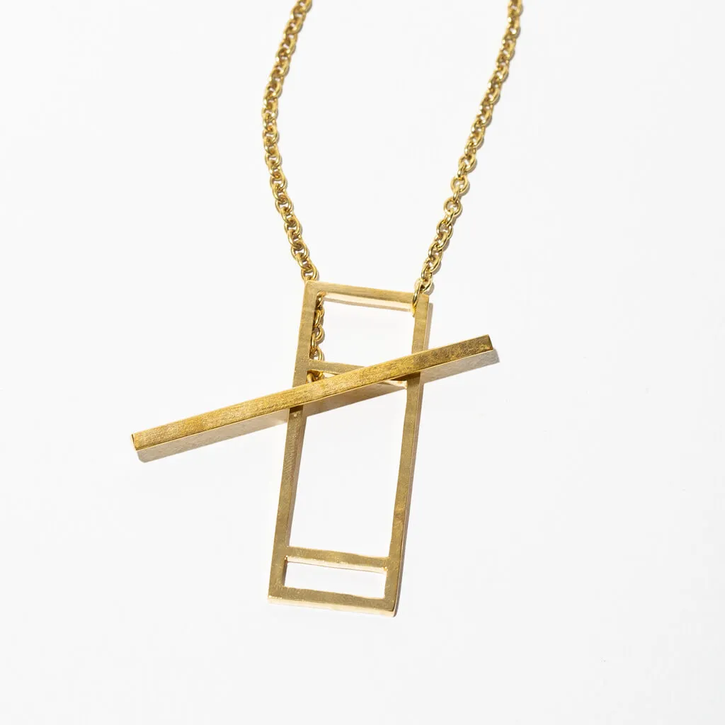 Foundation Lariat Necklace - Brass