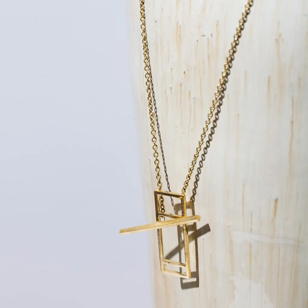 Foundation Lariat Necklace - Brass