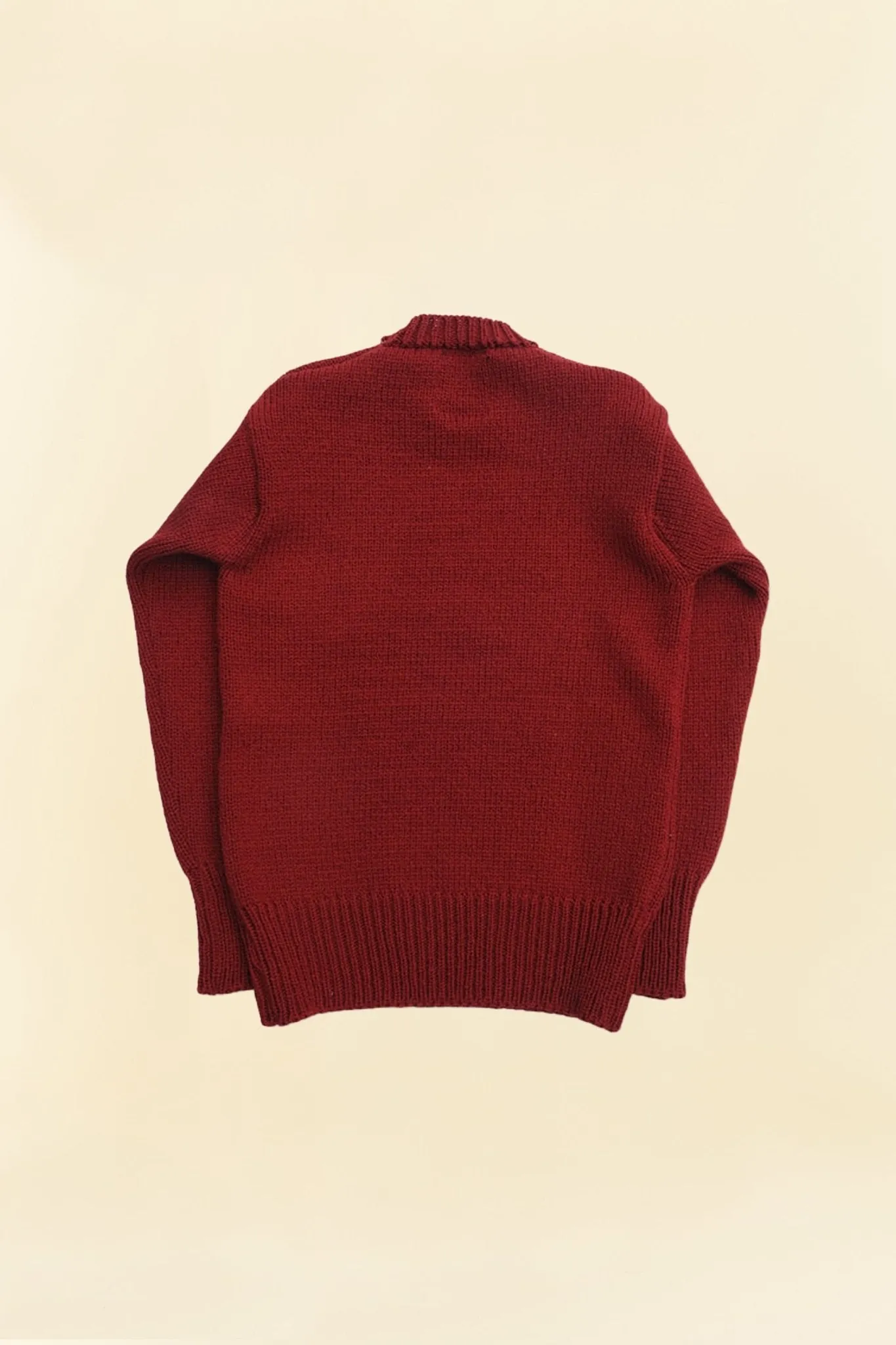 Fullcount Husk Wool Letterman School Sweater - Burgundy