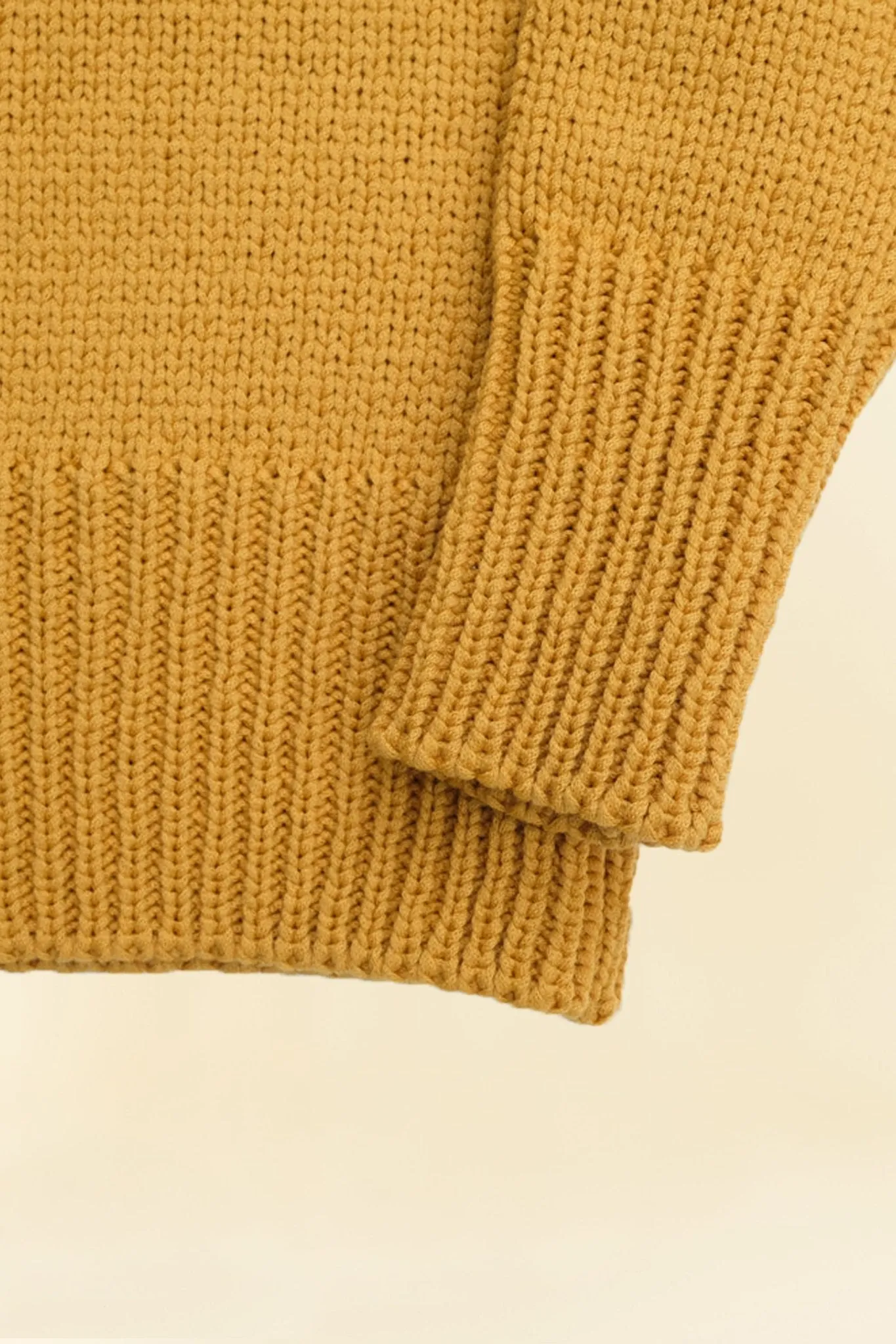 Fullcount Husk Wool Letterman School Sweater - Mustard