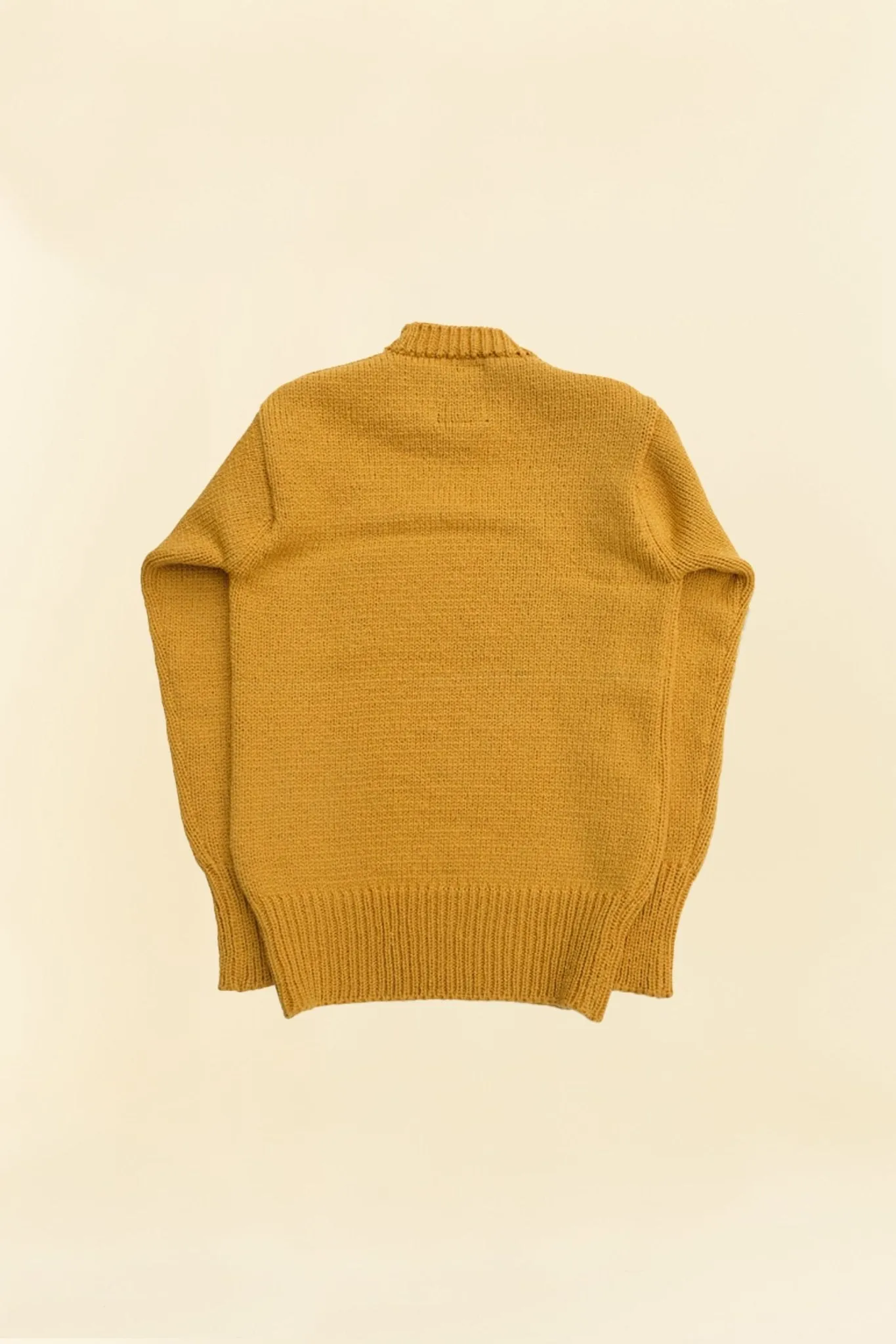 Fullcount Husk Wool Letterman School Sweater - Mustard