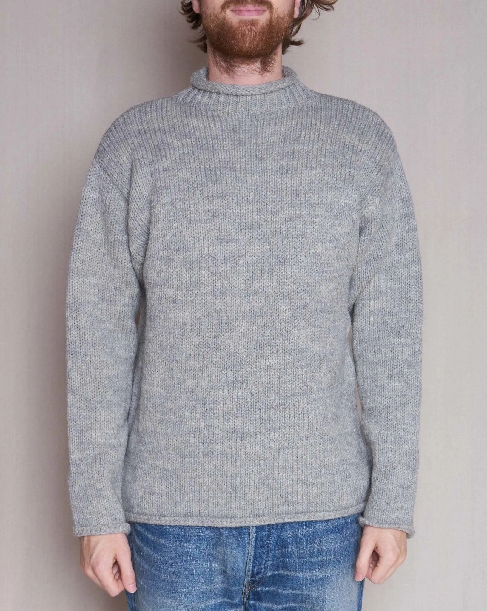 Fullcount Old Fisherman Wool Sweater - Heather Grey