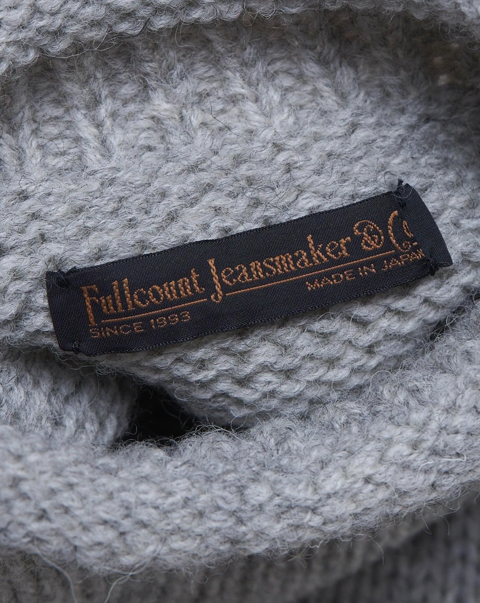 Fullcount Old Fisherman Wool Sweater - Heather Grey