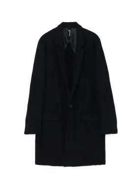 FULLING WOOL SERGE 1 BUTTON LONG JACKET