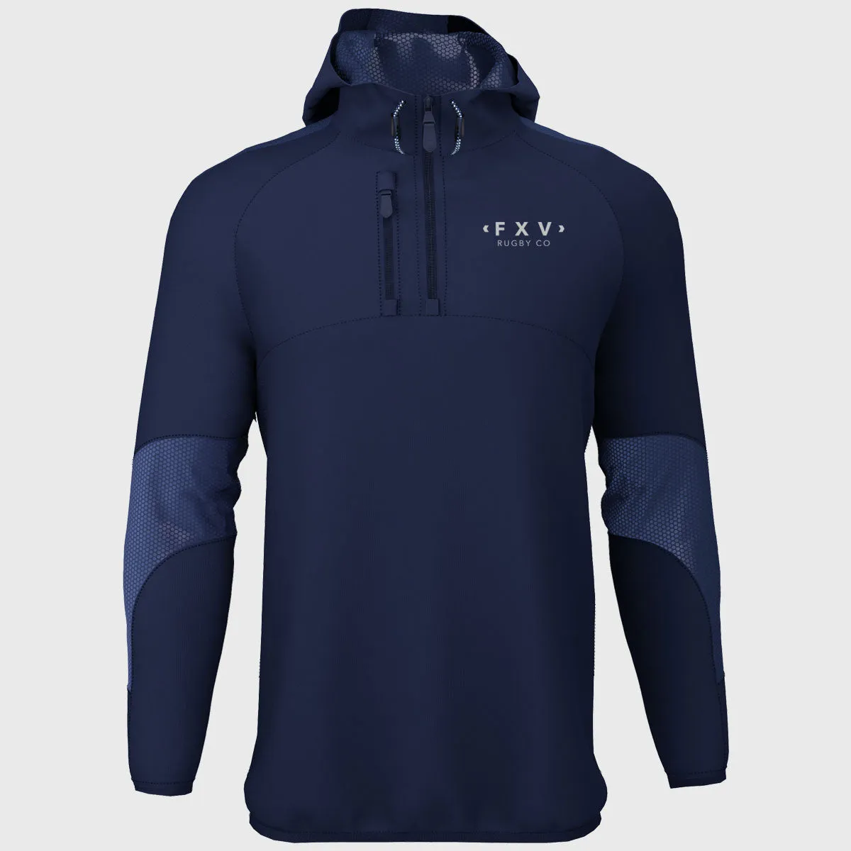 FXV Rugby Co 1/4 Zip Hooded Training Jacket Navy