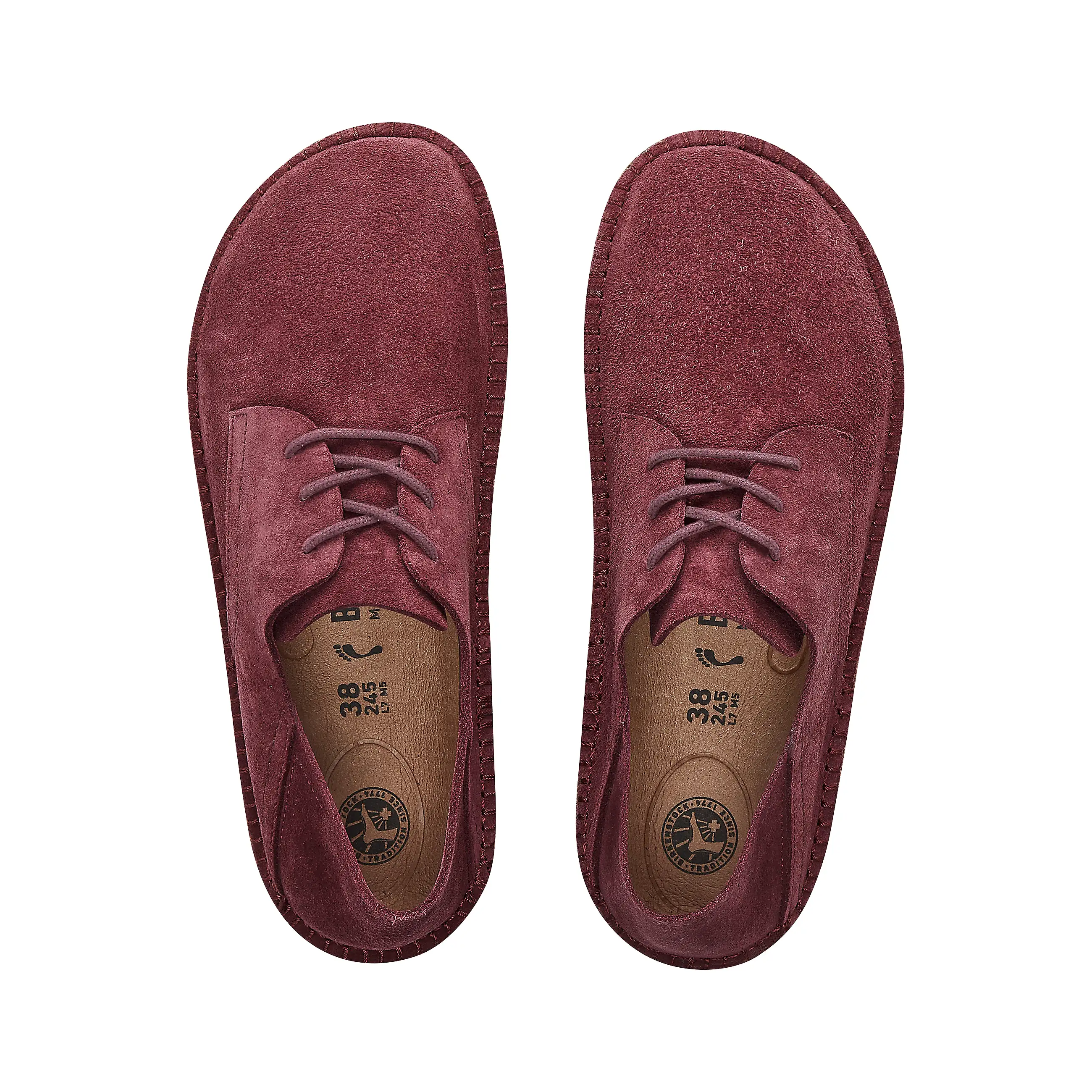 Gary Maroon Suede Leather