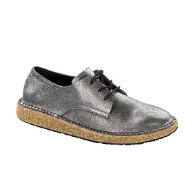 Gary Metallic Silver Suede Leather