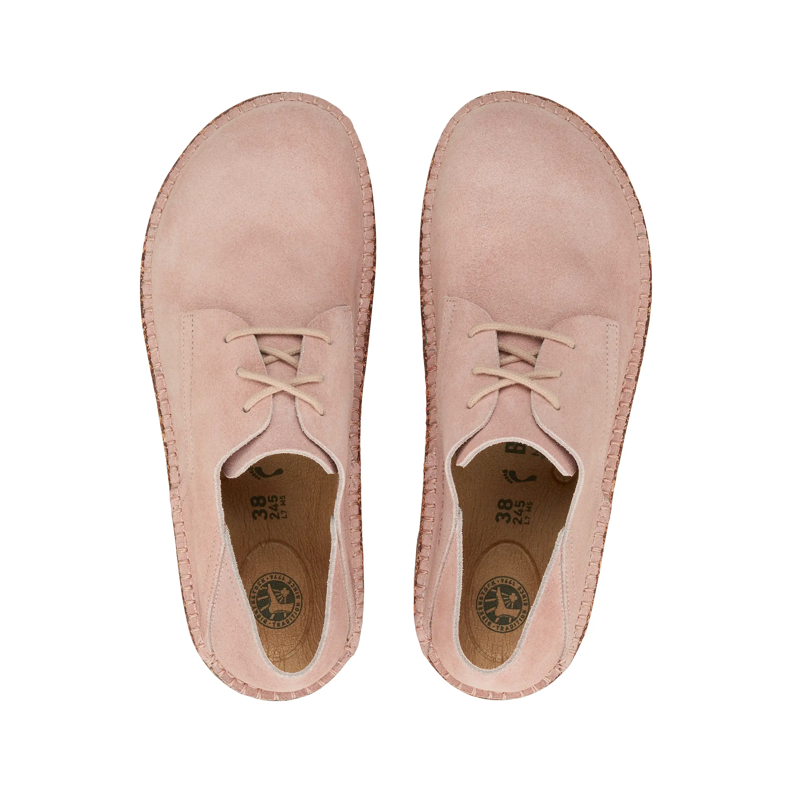 Gary Soft Pink Suede Leather