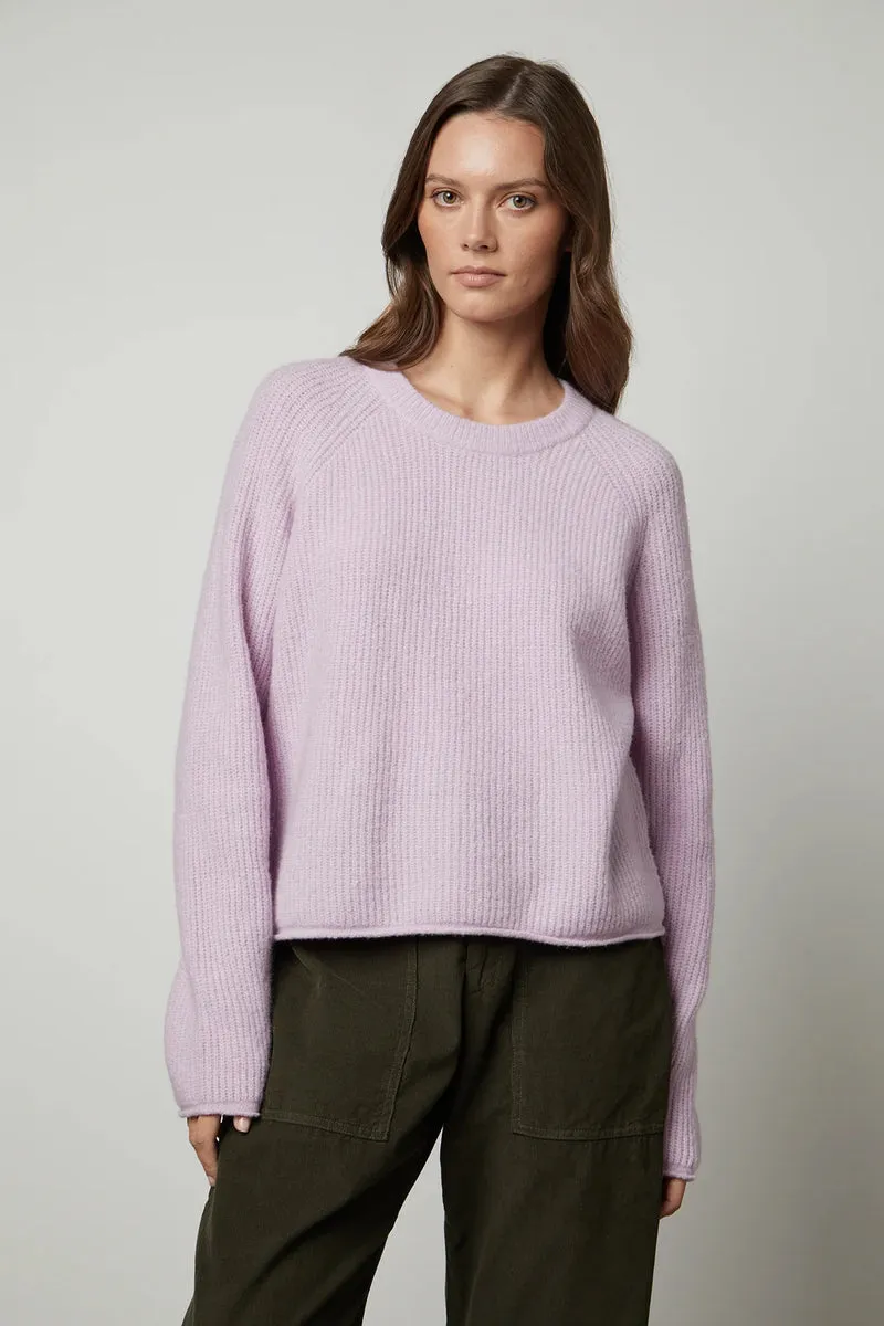 GIGI CREW NECK SWEATER IN LILAC