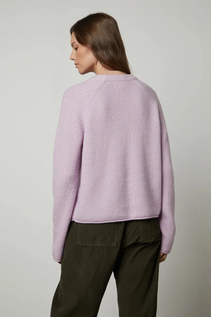 GIGI CREW NECK SWEATER IN LILAC