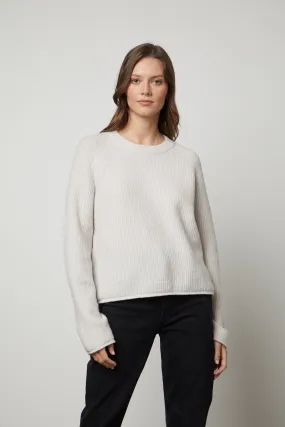 GIGI CREW NECK SWEATER IN SNOW