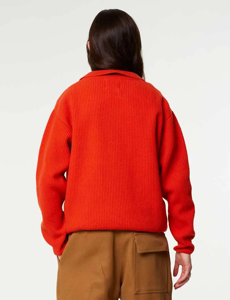 Girls Of Dust Rugby Merino Sweater Orange