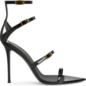 Giuseppe Zanotti Intriigo Abely 105mm patent-finish sandals Black