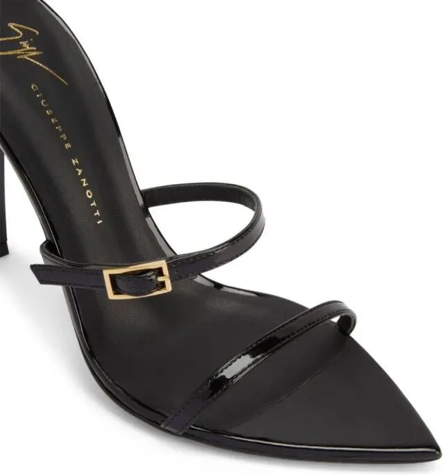 Giuseppe Zanotti Intriigo Abely 105mm patent-finish sandals Black