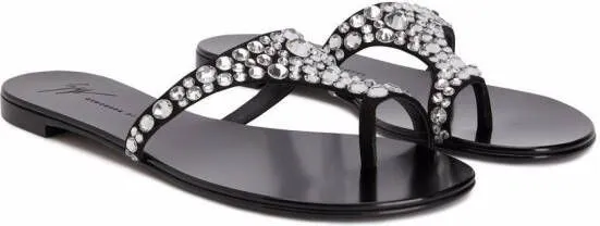 Giuseppe Zanotti Nebula crystal-embellished sandals Black