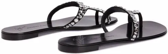 Giuseppe Zanotti Nebula crystal-embellished sandals Black