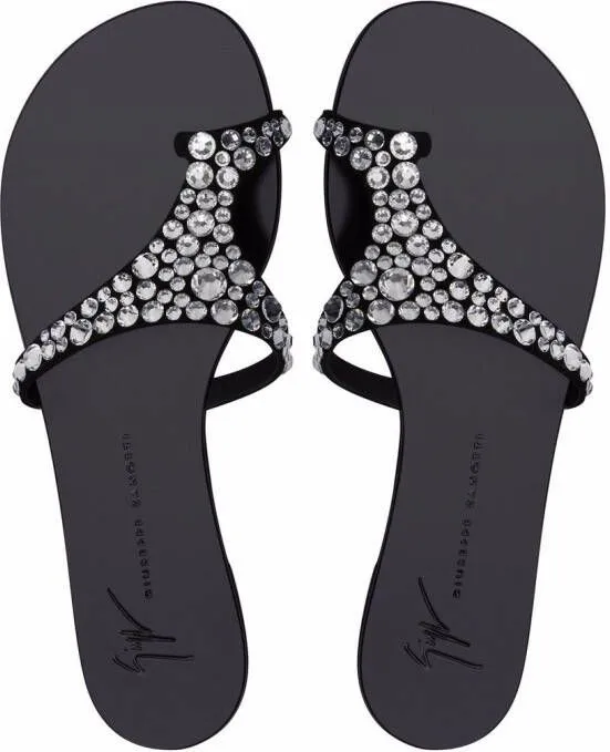 Giuseppe Zanotti Nebula crystal-embellished sandals Black