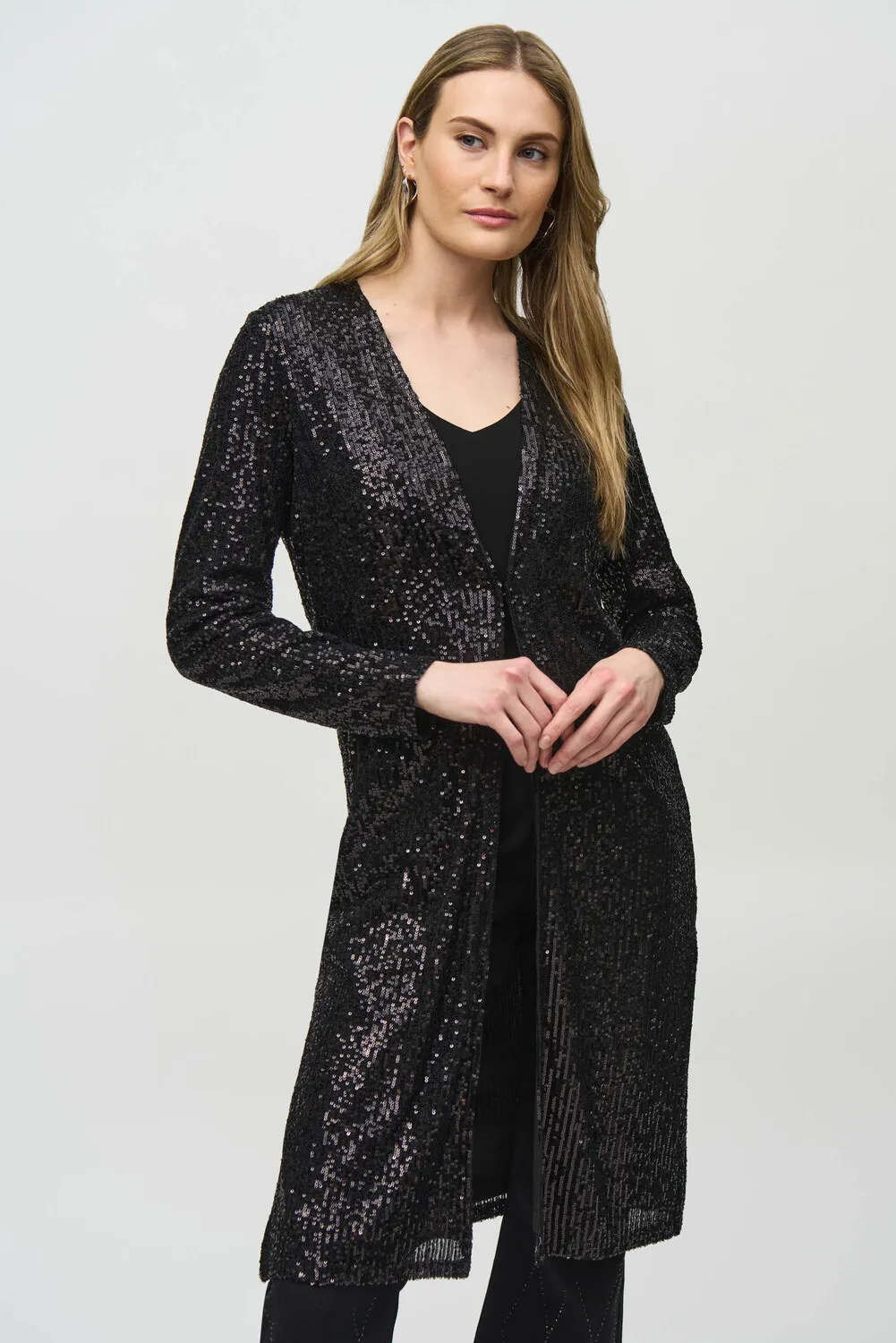 Glamorous Sequin Long Coat Style 244925