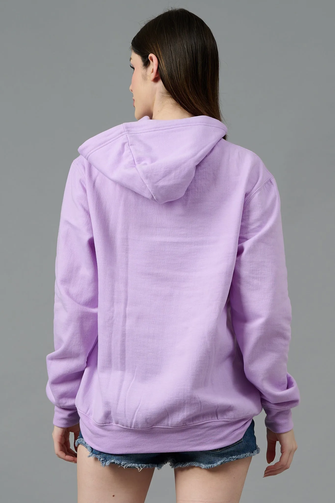 Go Devil (Tiger) Printed Purple Hoodie for Women