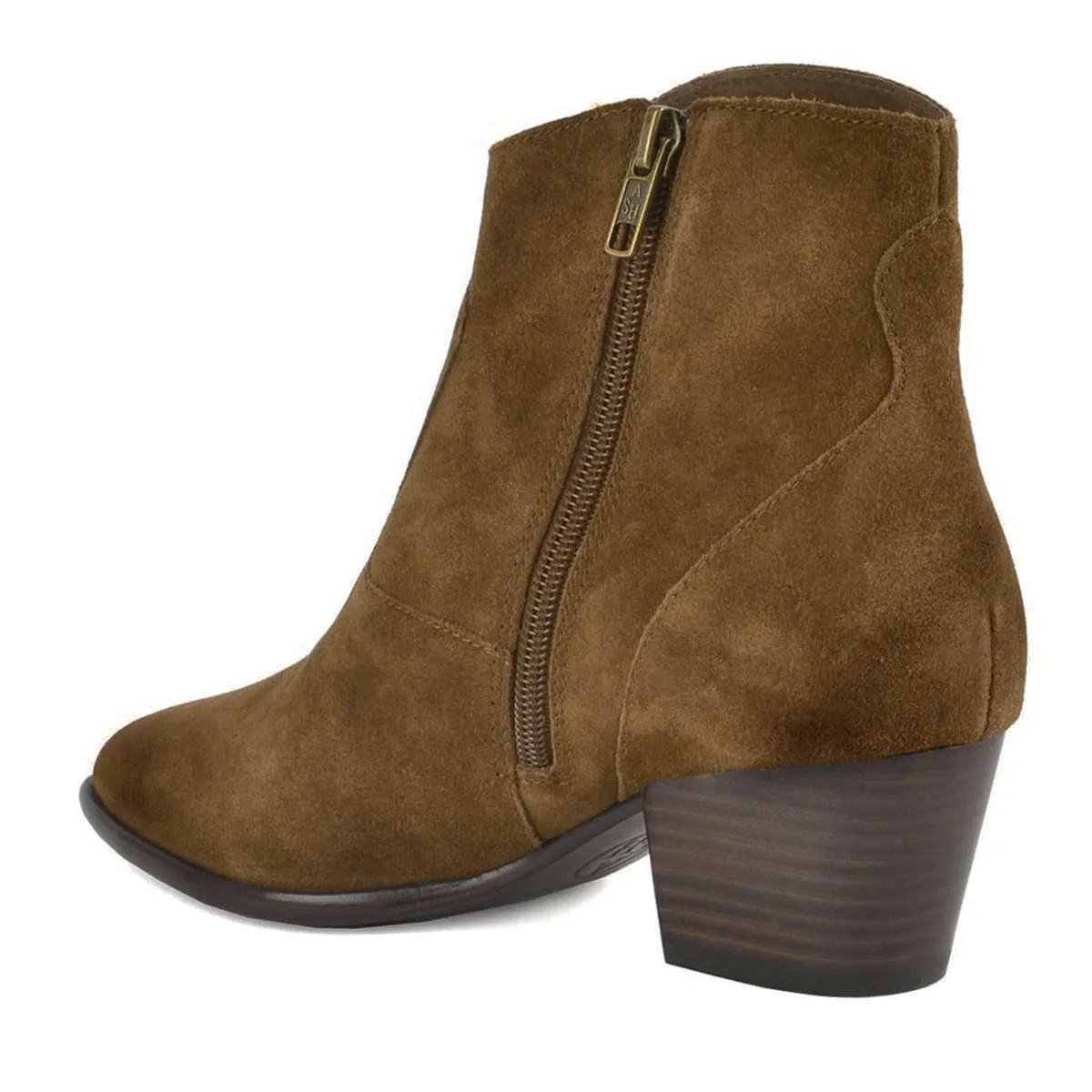 Heidi Bis Suede Leather Women's Heeled Ankle Boots