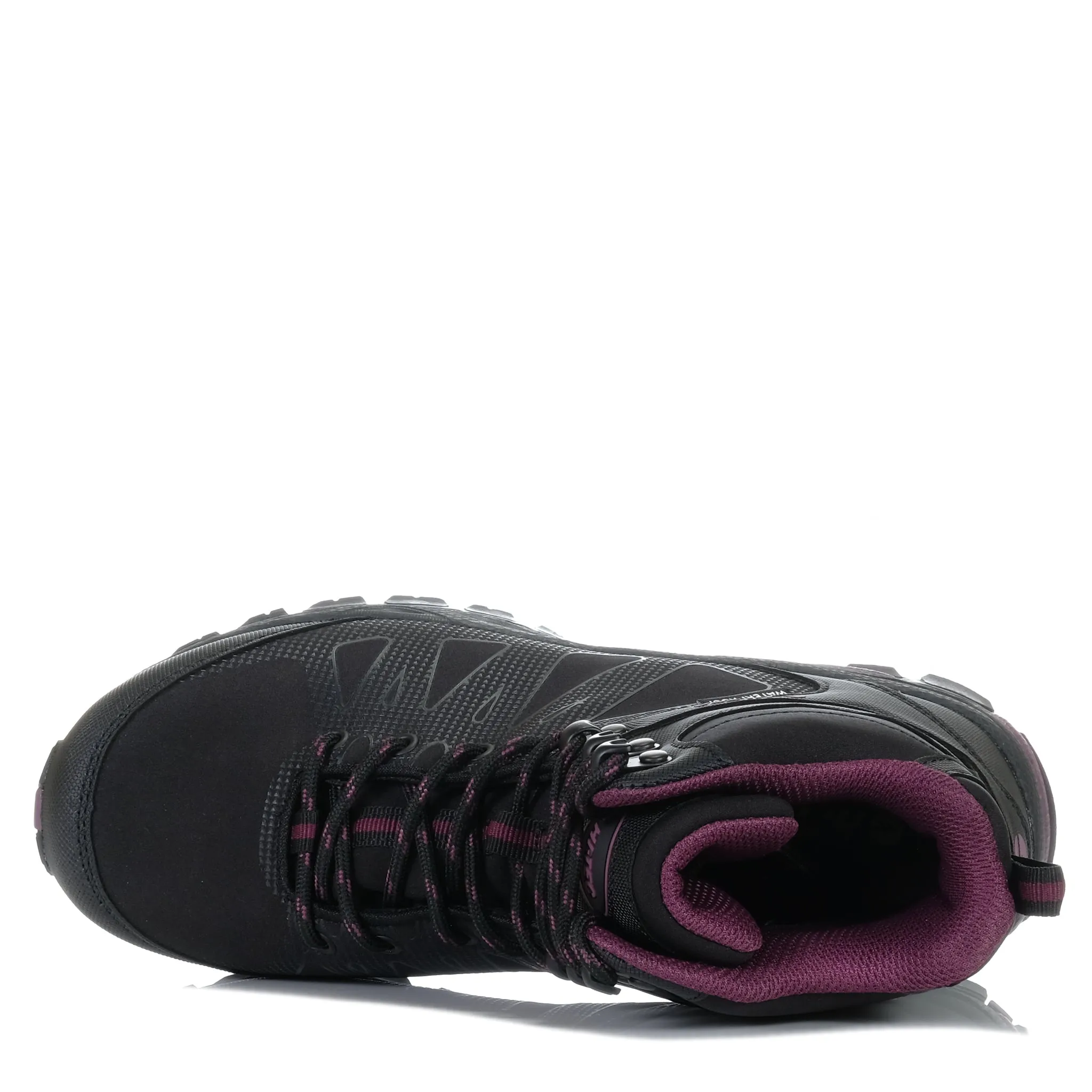 Hi-Tec Raven Mid Womens Waterproof Black/Grape Wine