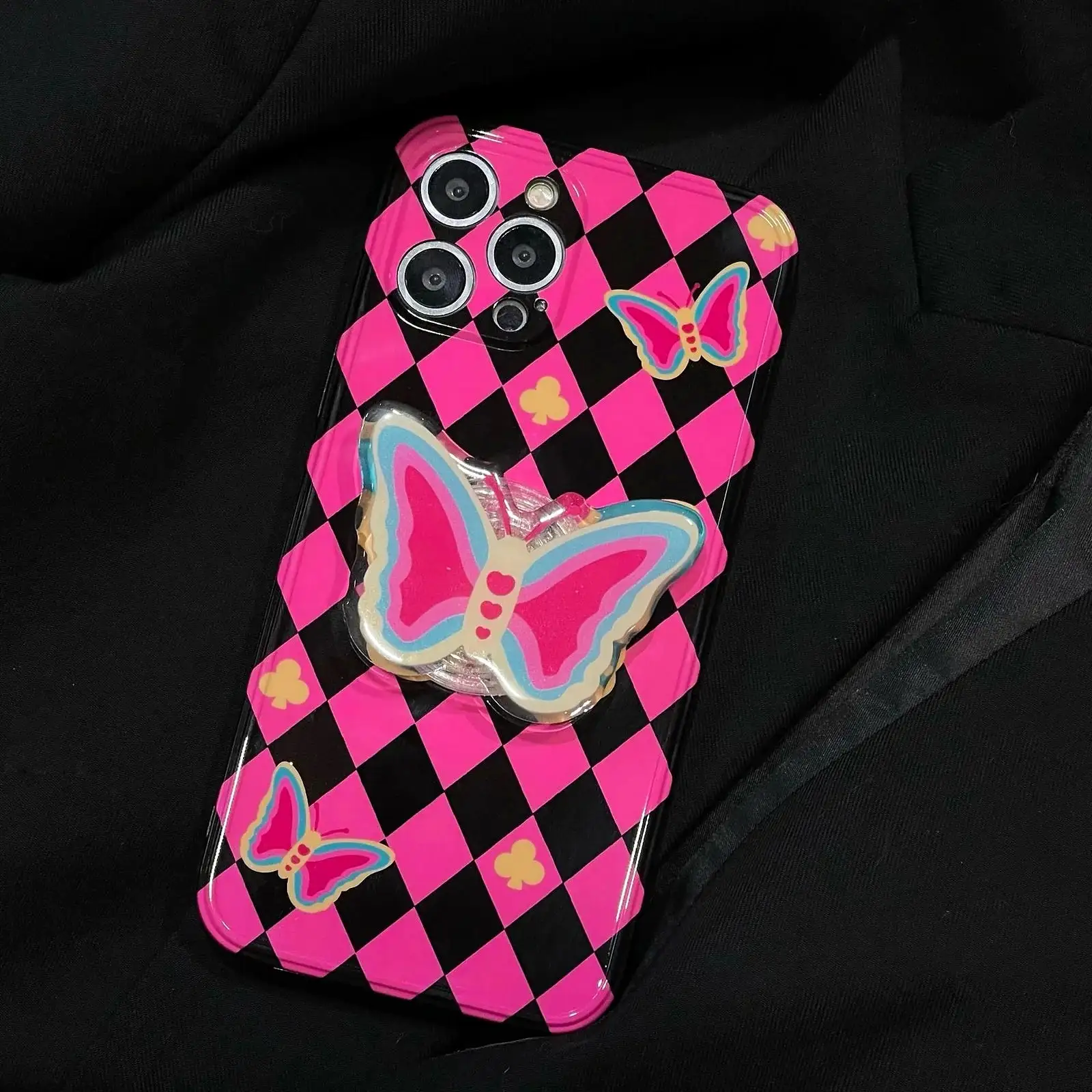 Hot Pink Butterfly Phone Case