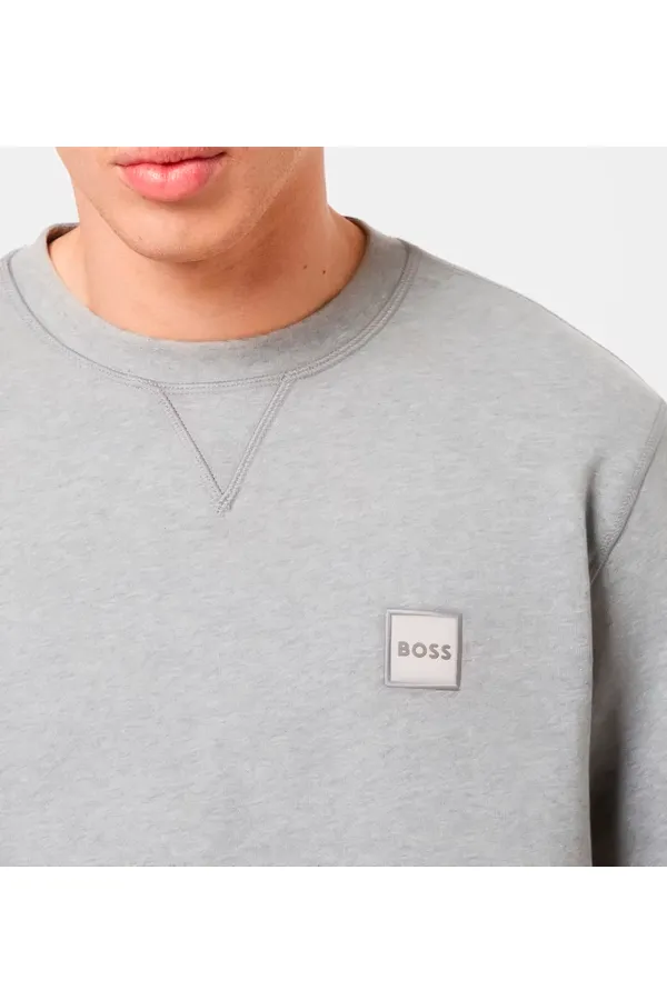 Hugo Boss Westart Patch Logo Sweatshirt Grey