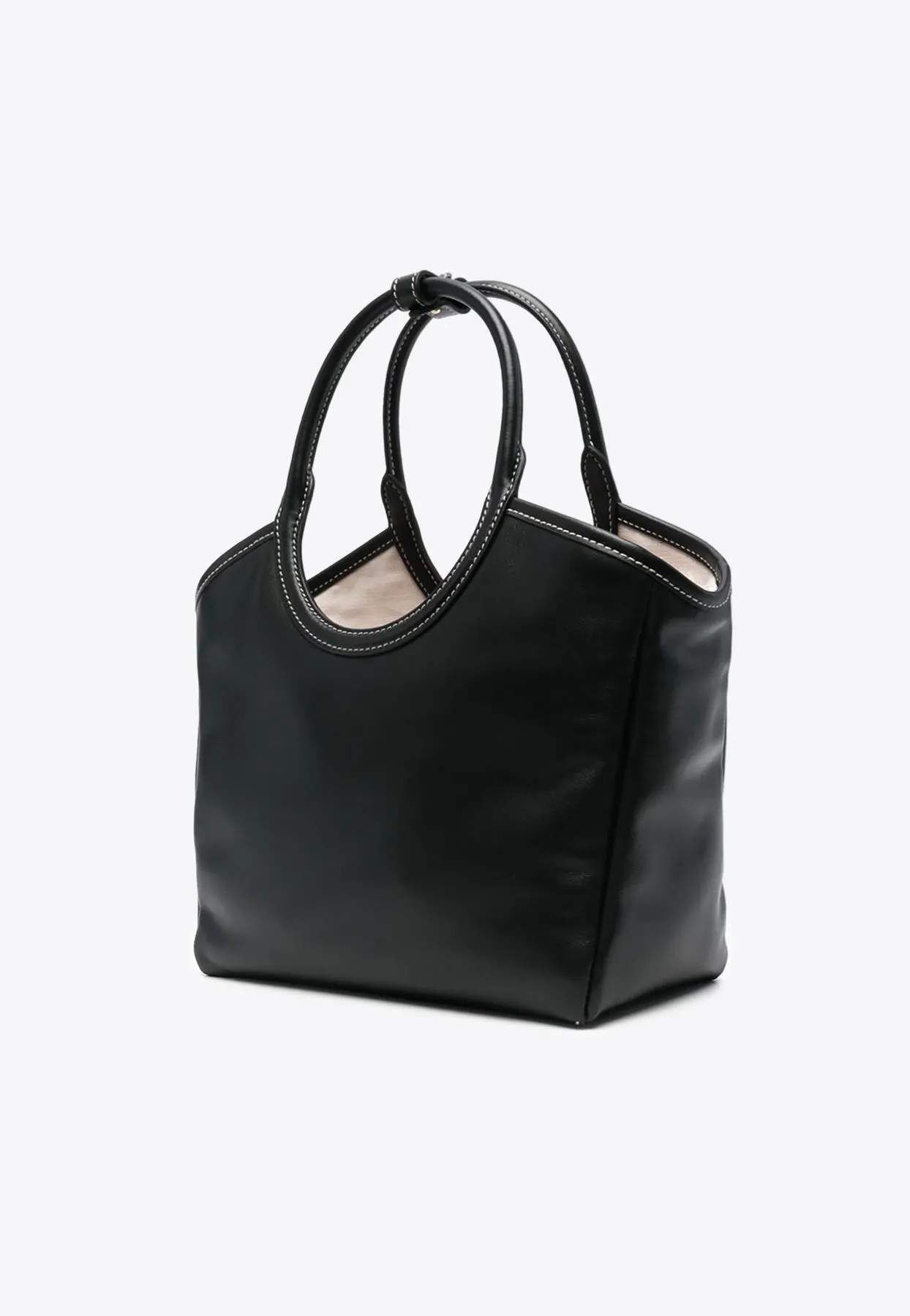 Ivy Logo-Patch Calf Leather Tote Bag