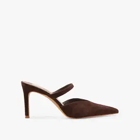 KANIKA HEELS DK BROWN SUEDE