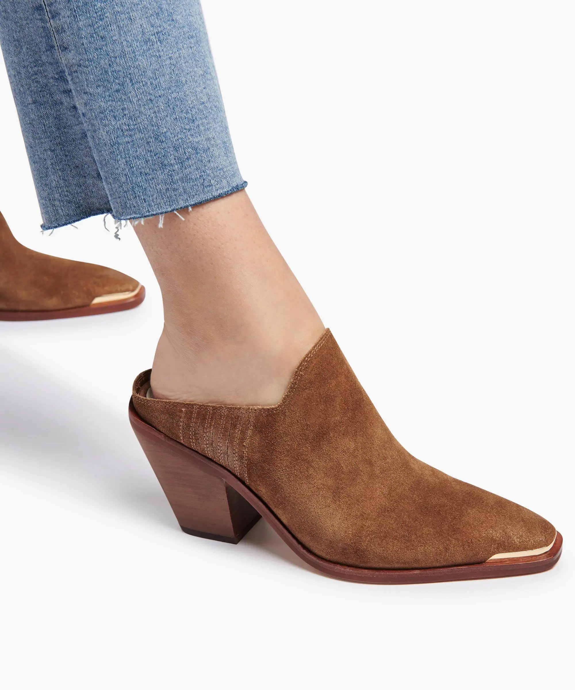 KATE HEELS DK BROWN SUEDE re:vita