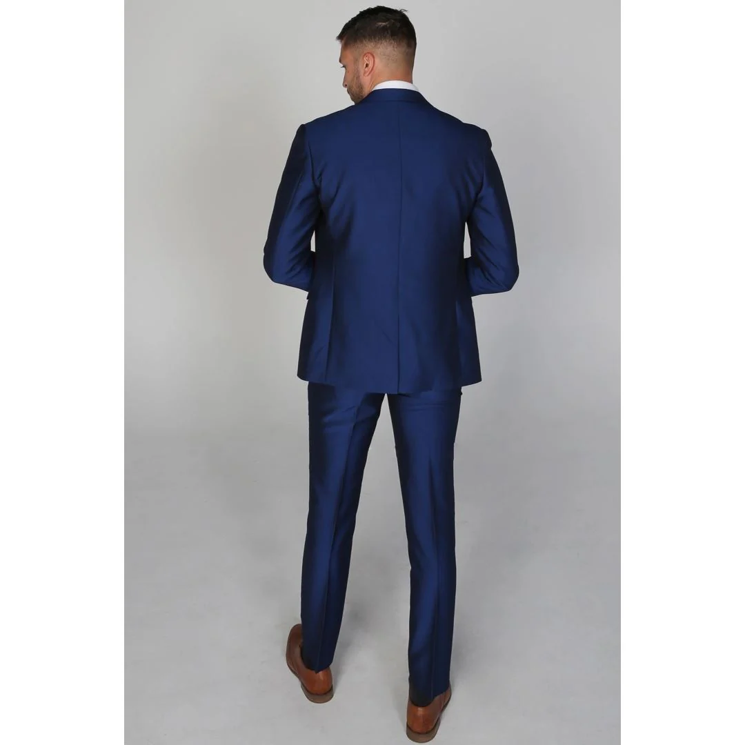 Kingsley - Men's Plain Blue Blazer