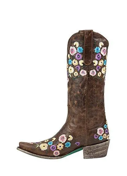 Lane Boots- Allie Floral Embroidered Women's Boots