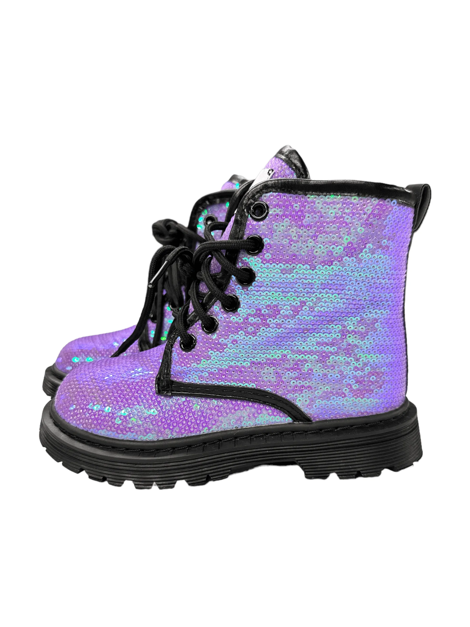 Lavender Sequin Boots