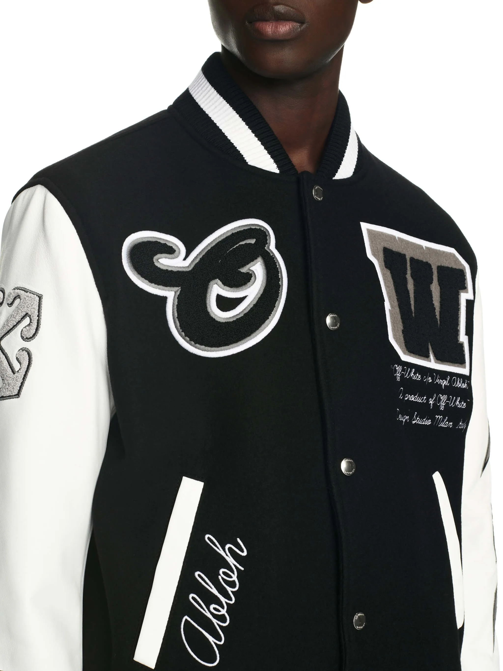 Leather Wool Varsity Jacket