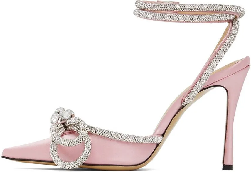 MACH & MACH Pink Double Bow 110 Heels