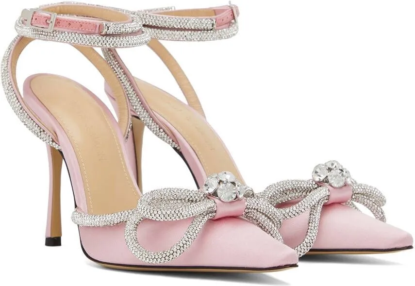 MACH & MACH Pink Double Bow 110 Heels