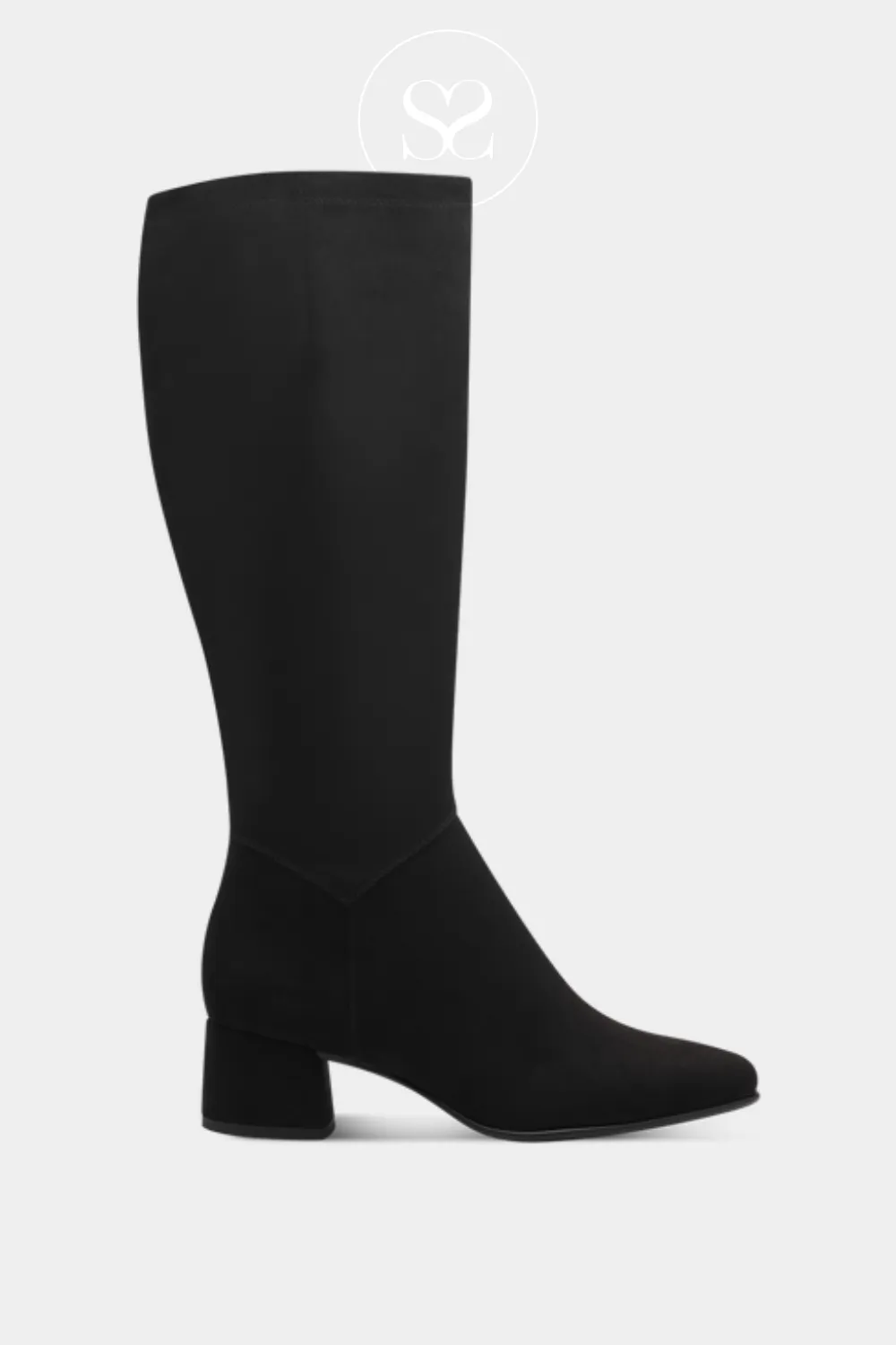 MARCO TOZZI 2-25512  BLACK SUEDE KNEE HIGH BOOTS