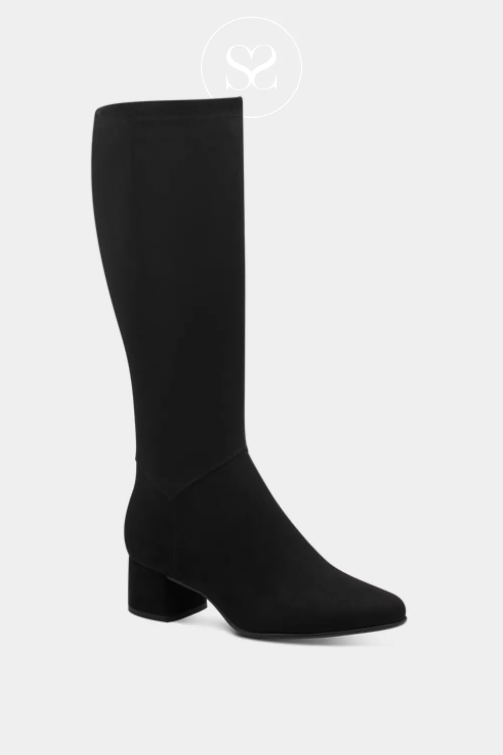 MARCO TOZZI 2-25512  BLACK SUEDE KNEE HIGH BOOTS