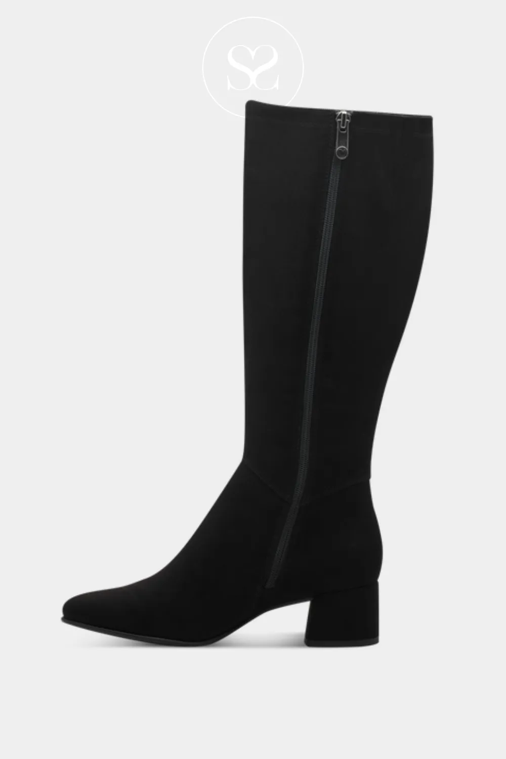 MARCO TOZZI 2-25512  BLACK SUEDE KNEE HIGH BOOTS