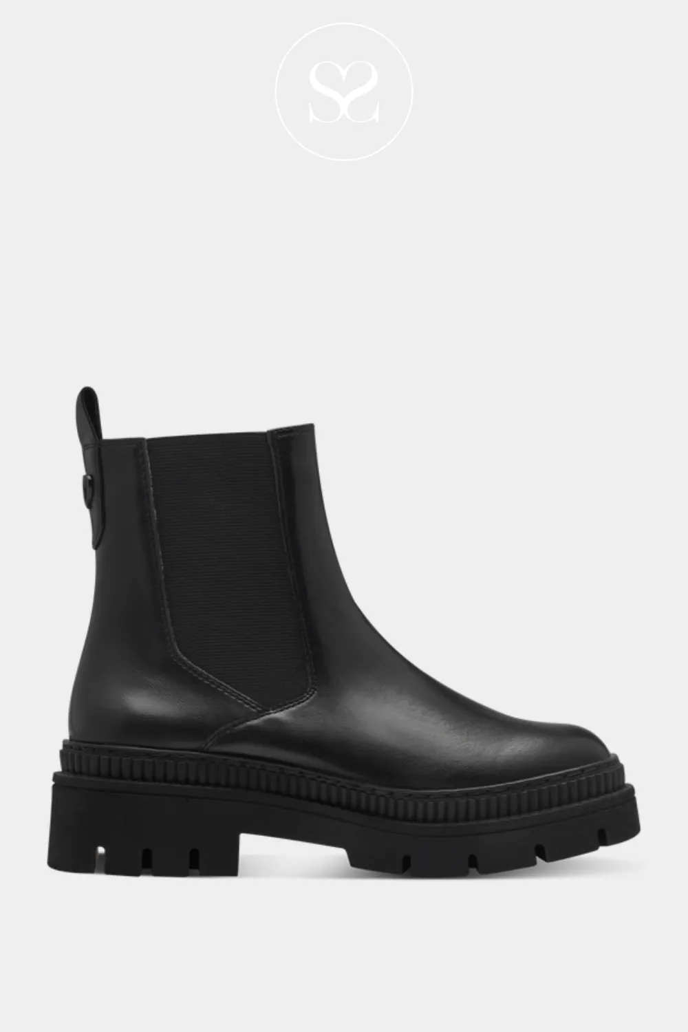 MARCO TOZZI 2-25822-41 BLACK ANKLE CHELSEA BOOTS