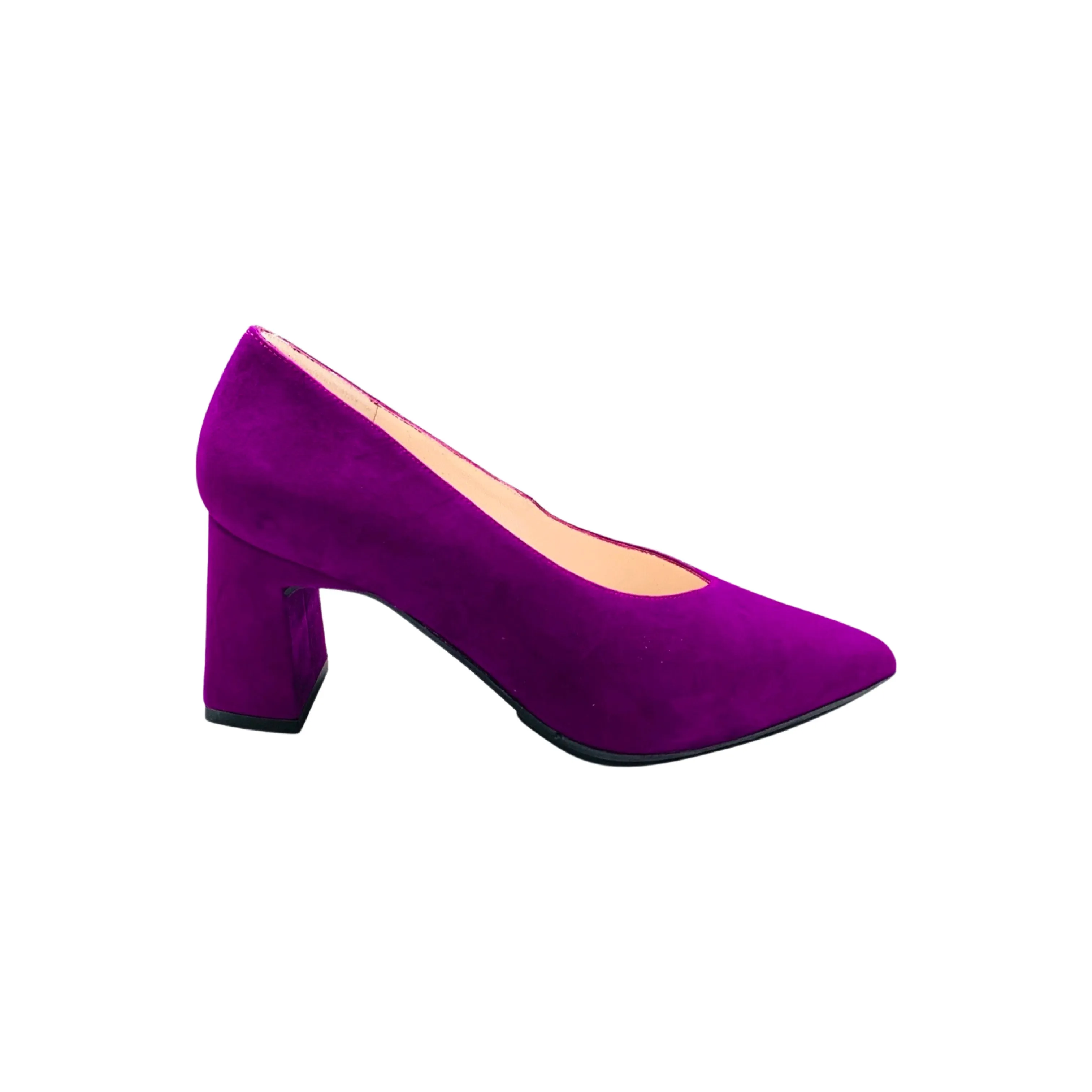 Masana Orchid Suede Block Heel Pump