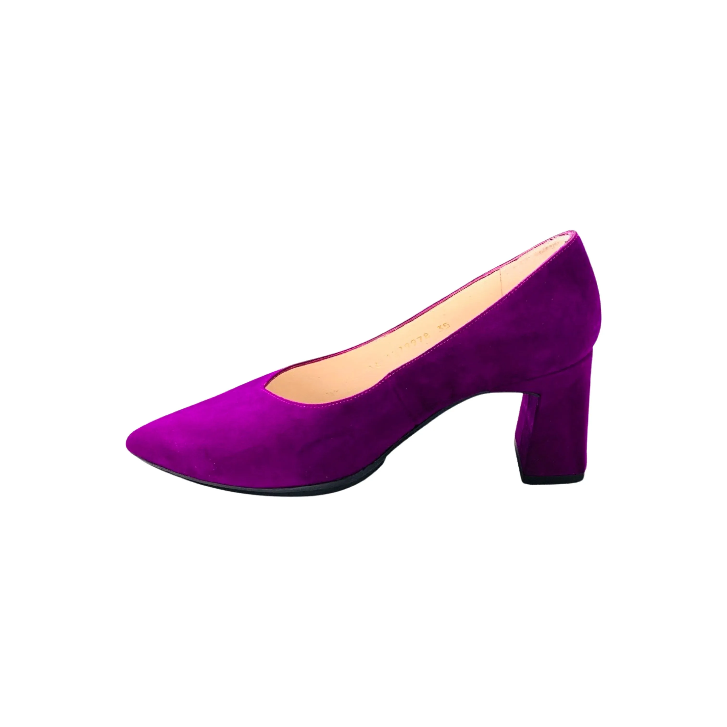 Masana Orchid Suede Block Heel Pump