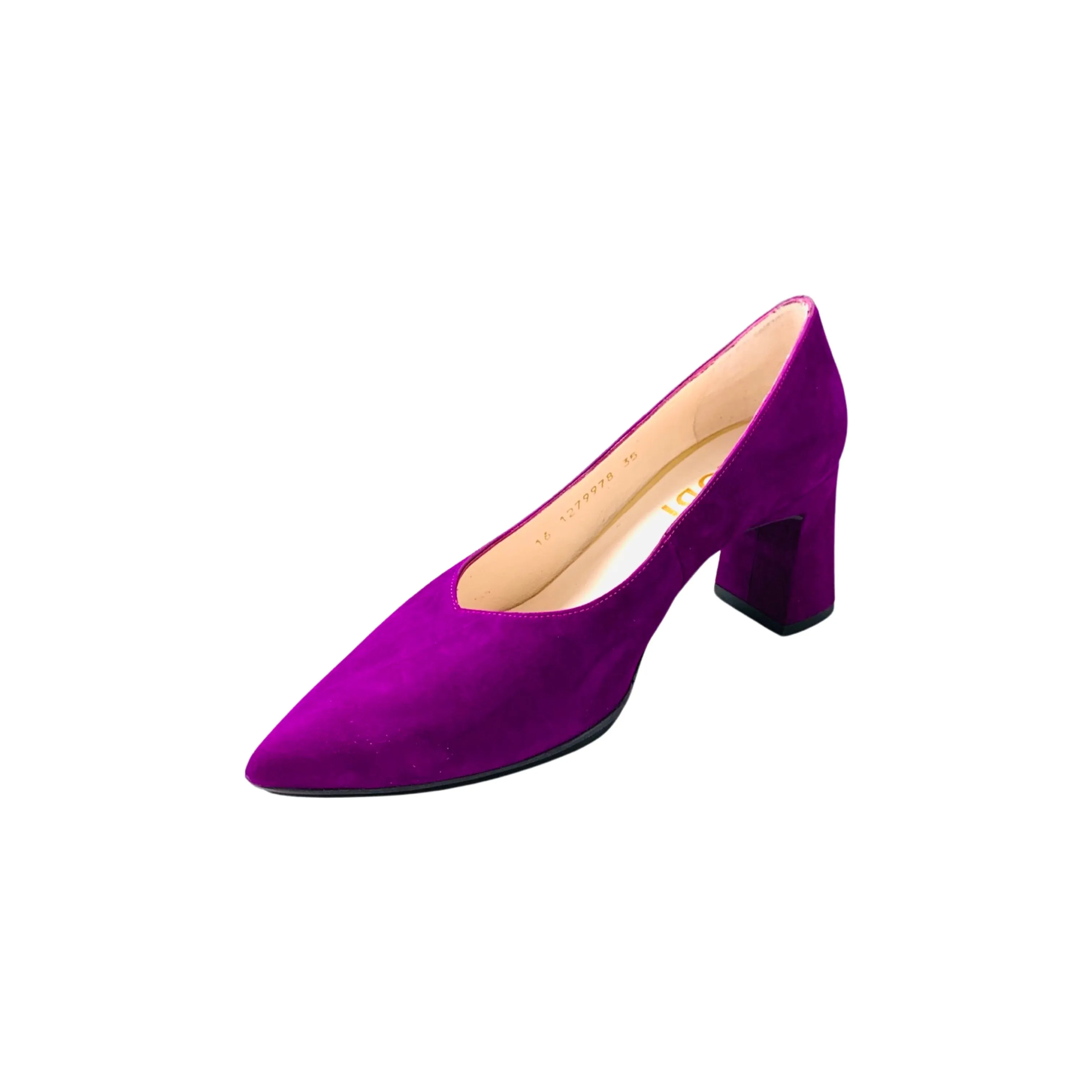 Masana Orchid Suede Block Heel Pump