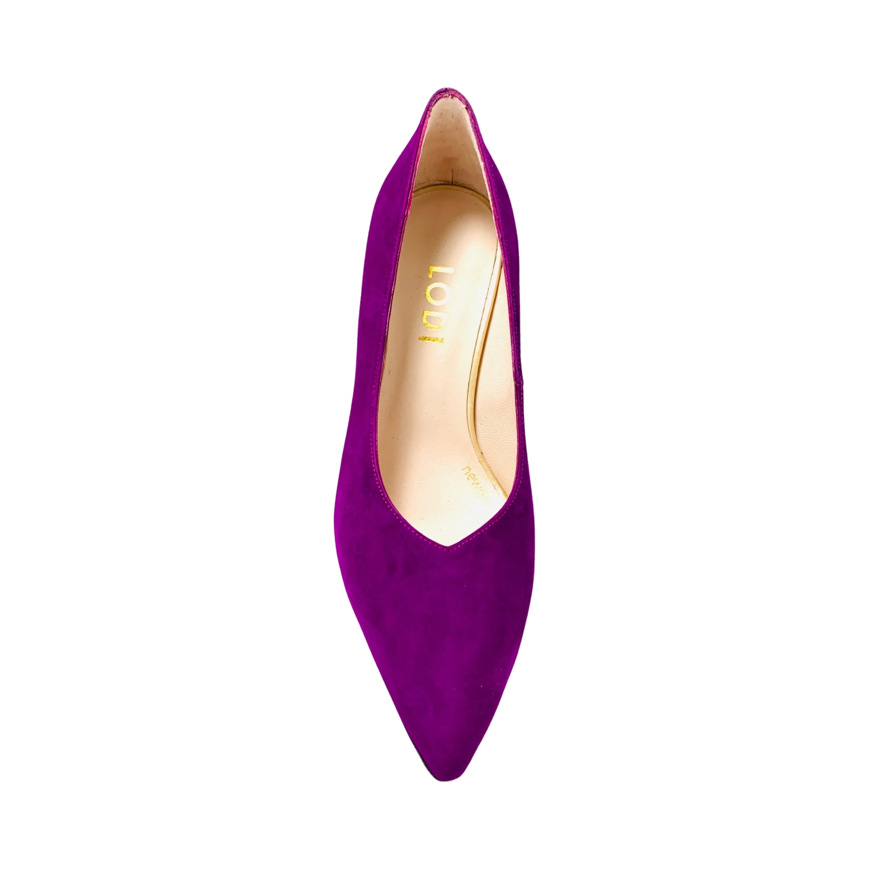 Masana Orchid Suede Block Heel Pump